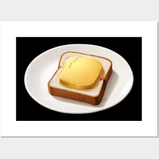 Butter Toast Sandwich Bread Vintage Yummy Kawaii Coffee Retro Since Posters and Art